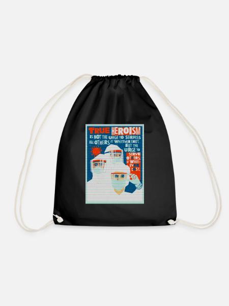 Vrais héros du coronavirus - Sac de sport léger - noir