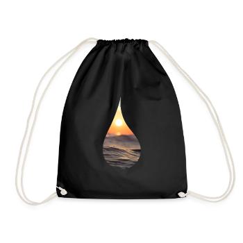 Goutte dans l'océan - Sac de sport léger - noir - Devant