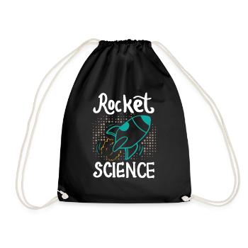 Rocket Science - Drawstring Bag - black - Front