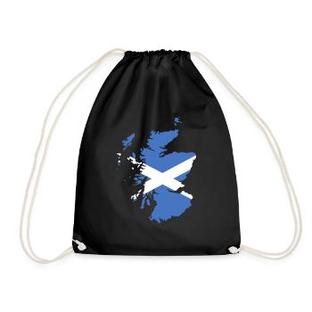 Scotland country map map and flag design - Drawstring Bag - black - Front