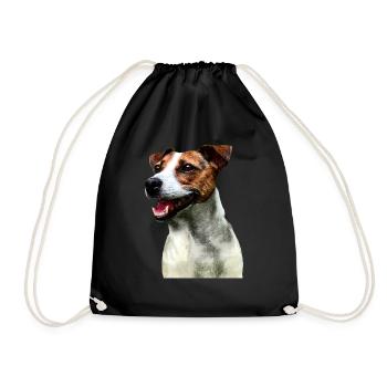 Jack Russell - Turnbeutel - Schwarz - Vorne