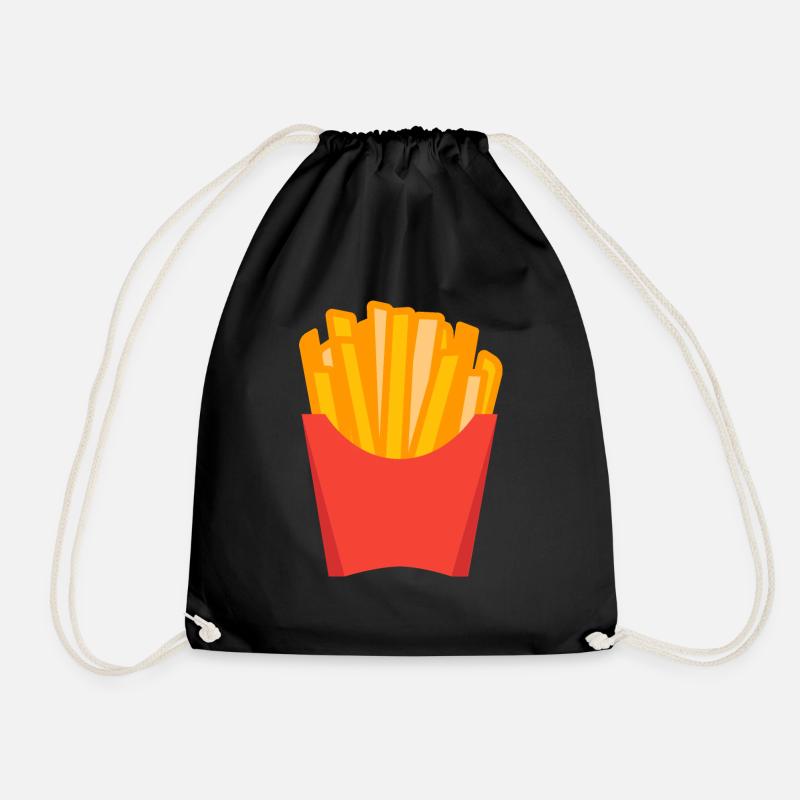 French fries - Drawstring Bag - black