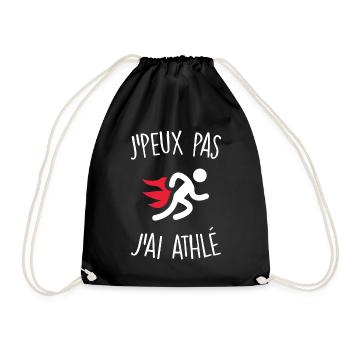 J'peux pas j'ai athlétisme - Sac de sport léger - noir - Devant