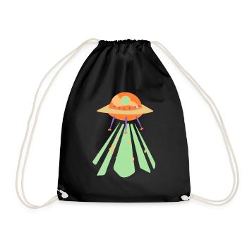 UFO - Drawstring Bag - black - Front