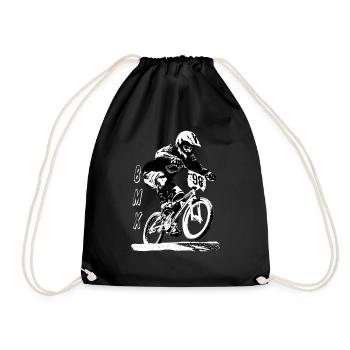 bmx - Drawstring Bag - black - Front