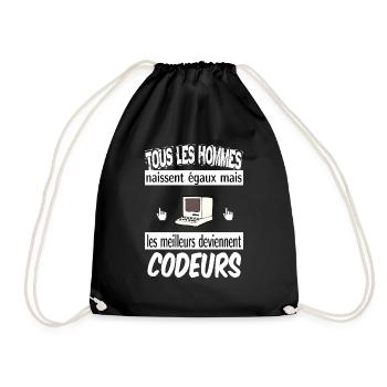 codeurs - Sac de sport léger - noir - Devant