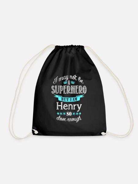 Superhero Henry - Drawstring Bag - black
