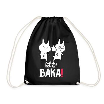 Baka Japanischer Anime-Liebhaber Manga-Leser Otaku - Turnbeutel - Schwarz - Vorne
