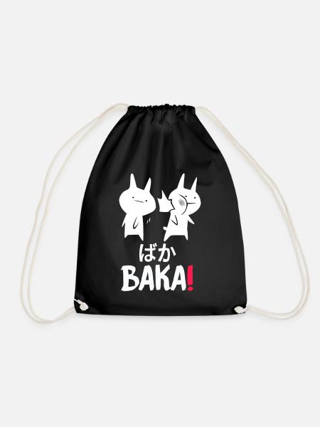 Baka Japanischer Anime-Liebhaber Manga-Leser Otaku - Turnbeutel - Schwarz