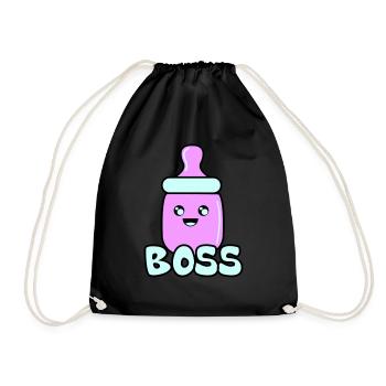 babyflasche boss 02 - Turnbeutel - Schwarz - Vorne