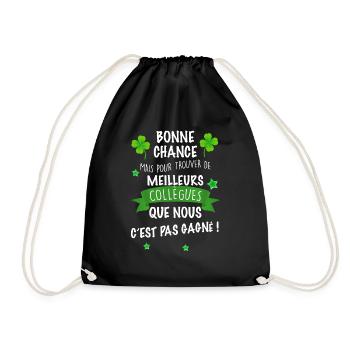 Collègue bonne chance - Sac de sport léger - noir - Devant