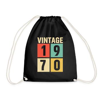 cadeau anniversaire homme amie femme original 1970 - Sac de sport léger - noir - Devant