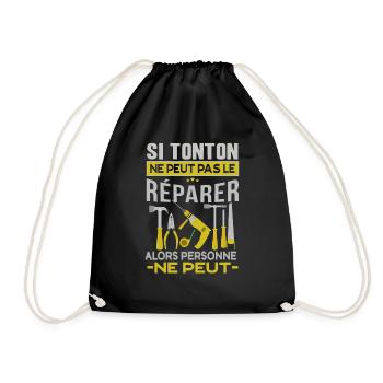 Si tonton ne peut pas le réparer personne ne peut - Sac de sport léger - noir - Devant