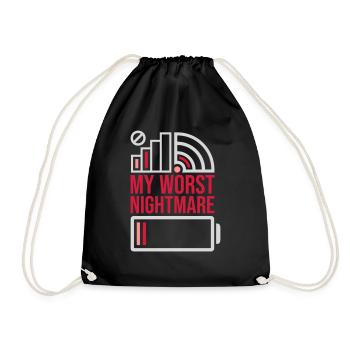 Icons my worst nightmare - Drawstring Bag - black - Front