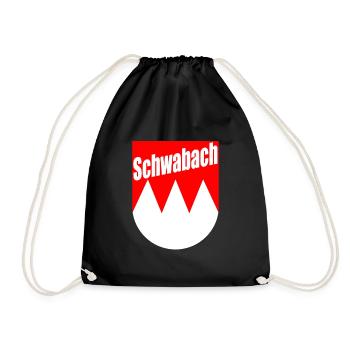 Shirt Schwabach im fränkischen Rechen - Turnbeutel - Schwarz - Vorne
