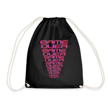 Gamer Motiv Game Over Online Gaming PVP - Drawstring Bag - black - Front