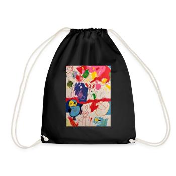 KidsArt - Villa Kunterbunt - Drawstring Bag - black - Front