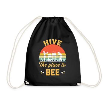 Hive the place to bee gift for beekeeper humor - Sac de sport léger - noir - Devant