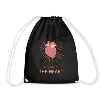 Survival of the Heart - Fittness Passion Love - Drawstring Bag - black - Front