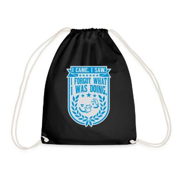 I came saw forget - Drawstring Bag - black - Front