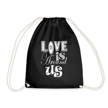 Love is Around Us - Sac de sport léger - noir - Devant