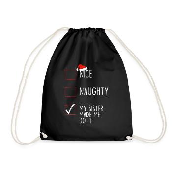 Gentil coquin ma sœur m’a fait le faire - Sac de sport léger - noir - Devant