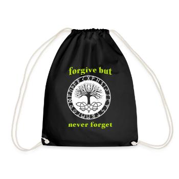 Forgive but never forget - Turnbeutel - Schwarz - Vorne