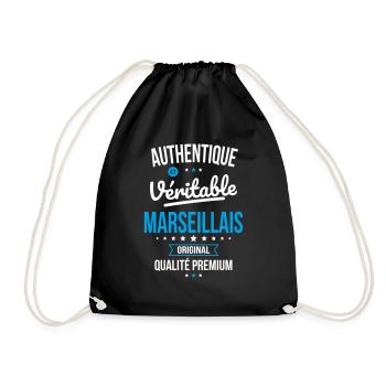 Authentique et véritable Marseillais - Original - Sac de sport léger - noir - Devant