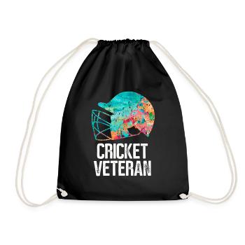 Cricket Veteran - Drawstring Bag - black - Front