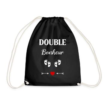 Double bonheur - Sac de sport léger - noir - Devant