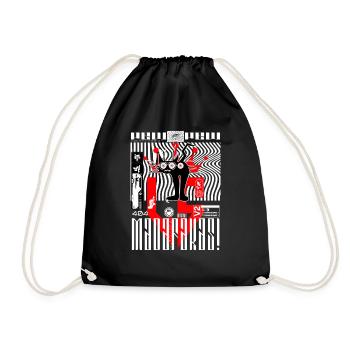 Cat with three eyes - Drawstring Bag - black - Front