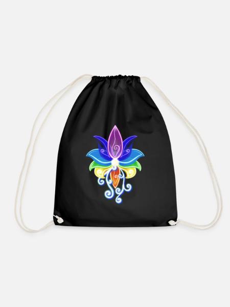Lotus 🪷 - Turnbeutel - Schwarz
