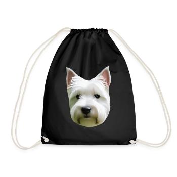 chien - Sac de sport léger - noir - Devant