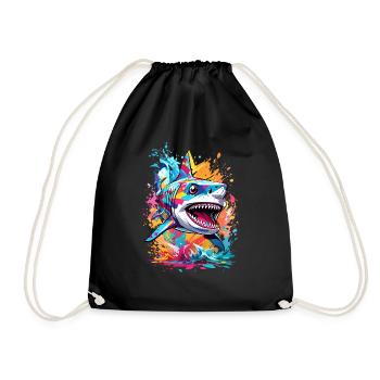 Requin - Sac de sport léger - noir - Devant