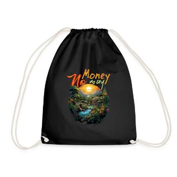 Pas d’argent Pas de cri - Sac de sport léger - noir - Devant