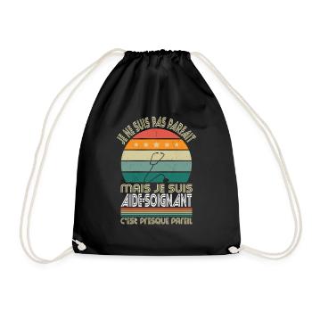 Je ne suis pas parfait mais je suis aide-soignant - Sac de sport léger - noir - Devant
