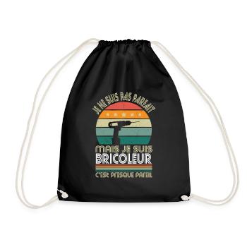Je ne suis pas parfait mais je suis bricoleur - Sac de sport léger - noir - Devant