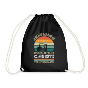 Je ne suis pas parfait mais je suis cariste - Sac de sport léger - noir - Devant