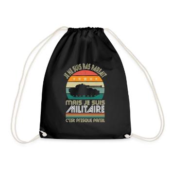 Je ne suis pas parfait mais je suis militaire - Sac de sport léger - noir - Devant