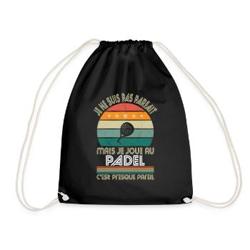 Je ne suis pas parfait mais je joue au padel - Sac de sport léger - noir - Devant