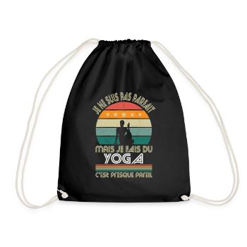 Je ne suis pas parfait mais je fais du yoga - Sac de sport léger - noir - Devant