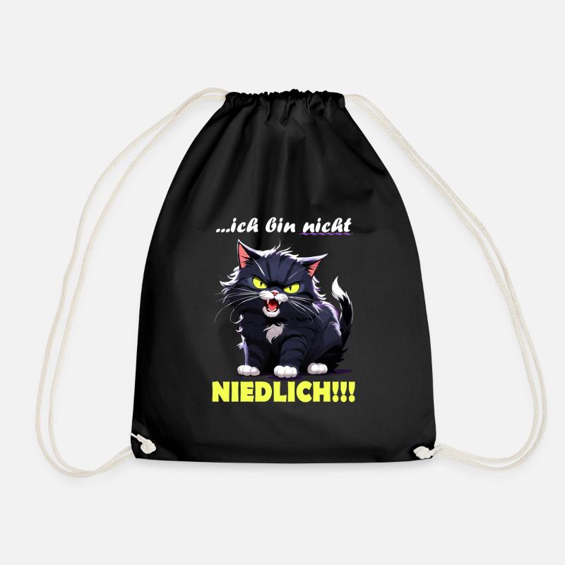 Ich bin nicht NIEDLICH - Turnbeutel - Schwarz