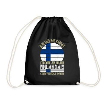 Je ne suis pas parfait mais je suis Finlandais - Sac de sport léger - noir - Devant