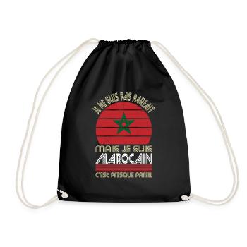 Je ne suis pas parfait mais je suis Marocain - Sac de sport léger - noir - Devant