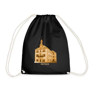 Geithain, Town Hall, Leipzig, Saxony - Drawstring Bag - black - Front