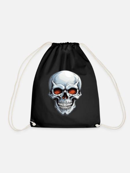 Totenkopf - Turnbeutel - Schwarz