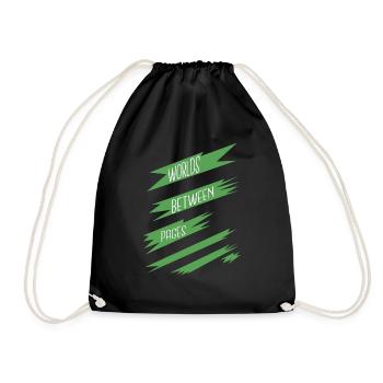 gift idea funny contemporary literature joke - Drawstring Bag - black - Front