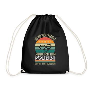 Je ne suis pas parfait, mais je suis un flic - Sac de sport léger - noir - Devant
