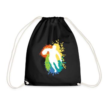 Schöne Grafikdesign-Rugby-Rugby-Geschenkidee - Turnbeutel - Schwarz - Vorne