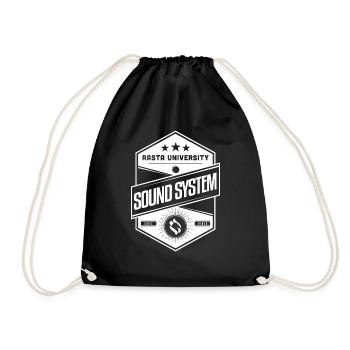 Rasta University Sound System Good Vibez Reggae - Drawstring Bag - black - Front